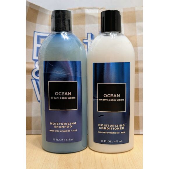 Bath & Body Works Ocean Moisturizing Shampoo & Conditioner Full Size Bundle Set - Picture 1 of 3